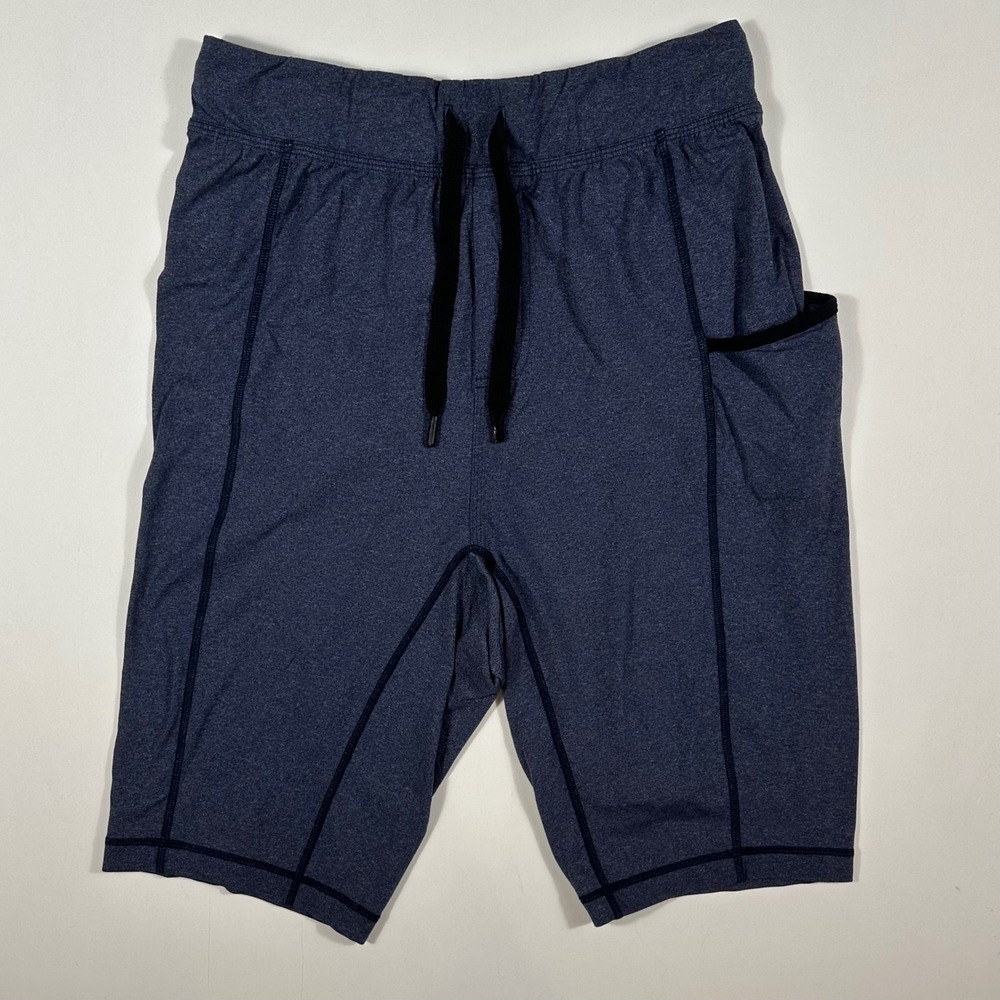 Lululemon Athletic Shorts Mens Small Drawstring Heathered Blue Performance